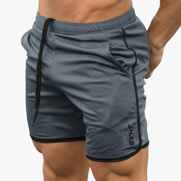 Summer Running Shorts Men Sport Jogging Fitness Shorts Quick Dry Men Gym Shorts, Size:M(Gray)