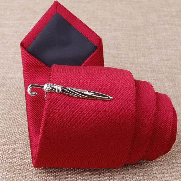 Copper Tie Clip Clothing Accessories, Style:Silver Umbrella