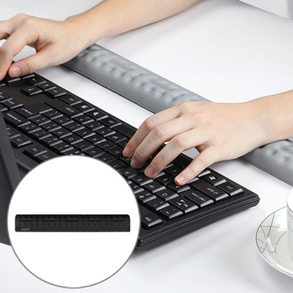 BUBM Mouse Pad Wrist Support Keyboard Memory Pillow Holder, Size: 36 x 5.5 x 1.7cm (Black)