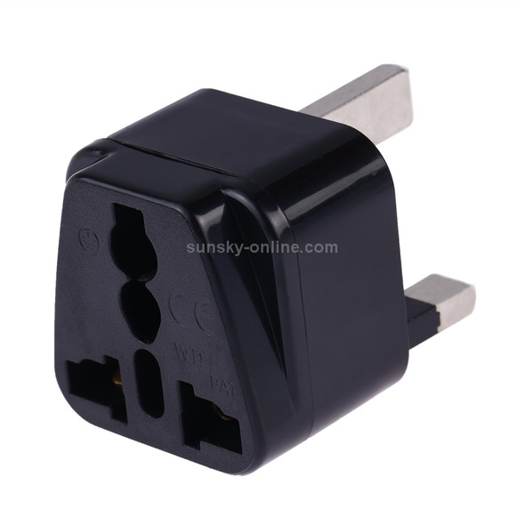 Portable Universal Socket to UK Plug Power Adapter Travel Charger (Black)