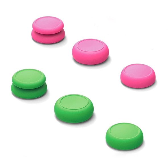 Skull&Co Left + Right Gamepad Rocker Cap Button Cover Thumb Grip Set for Switch / Switch Lite / JOYCON (Pink Green)