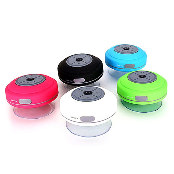 BTS-08 Wireless Bluetooth Speaker Waterproof Led FM Radio Subwoofer Bluetooth Column TF Card Suction Cup Mini Shower Speaker(Pink)