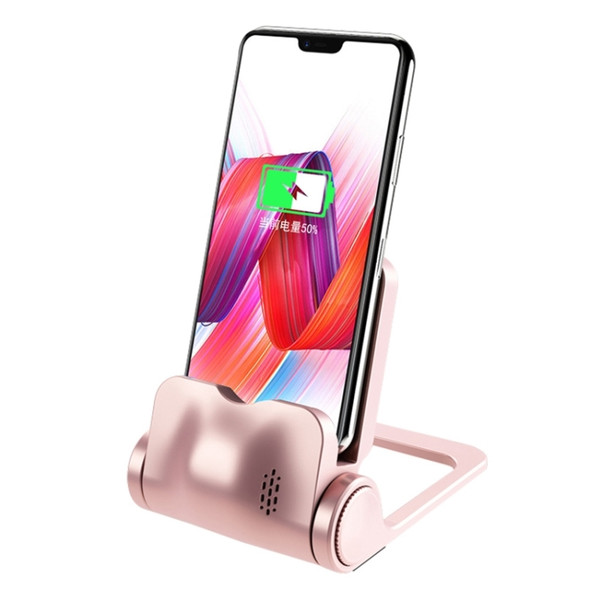3 in 1 360 Degrees Rotation Phone Charging Desktop Stand Holder, For iPhone, Huawei, Xiaomi, HTC, Sony and Other Smart Phones(Rose Gold)