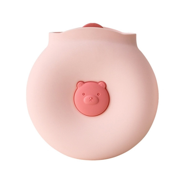 Creative Silicone Cute Water Injection Mini Portable Warm Water Bag(Pink Bear)