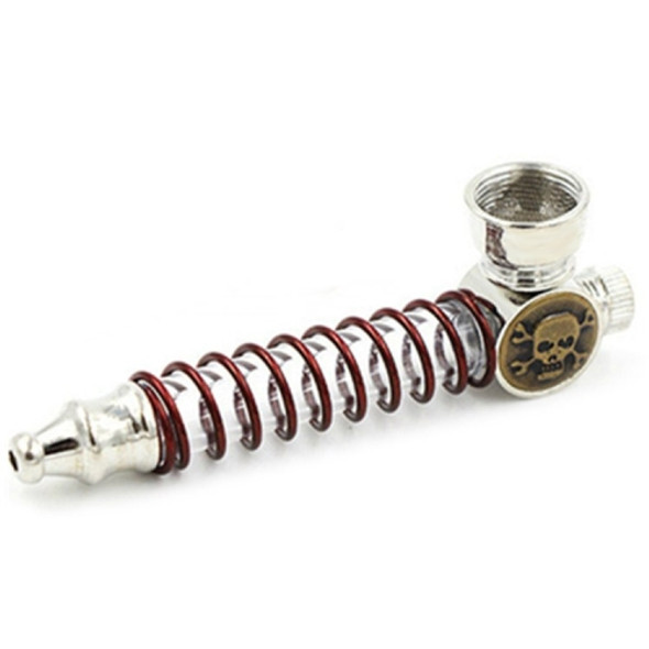 Flashing Pipe With Metal Skull And Small Pipe(Red)