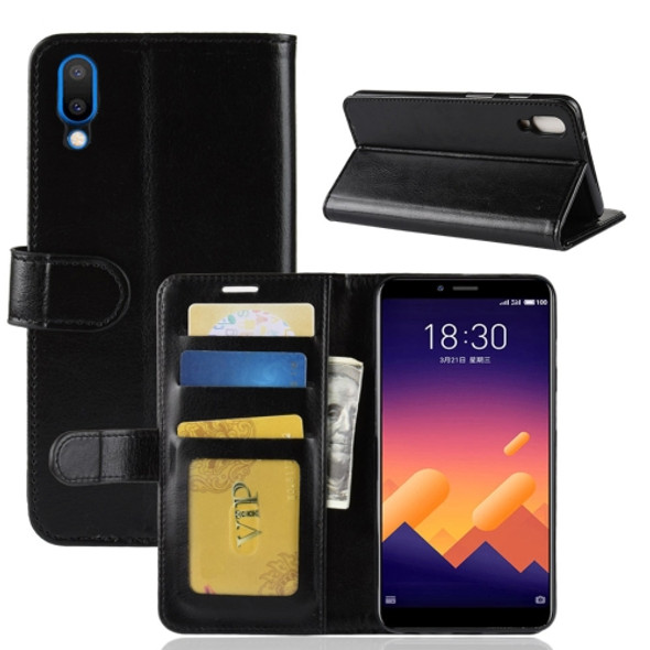 Crazy Horse Texture Horizontal Flip Leather PU + TPU Case for Meizu Meilan E3, with Wallet & Holder & Card Slots(Black)