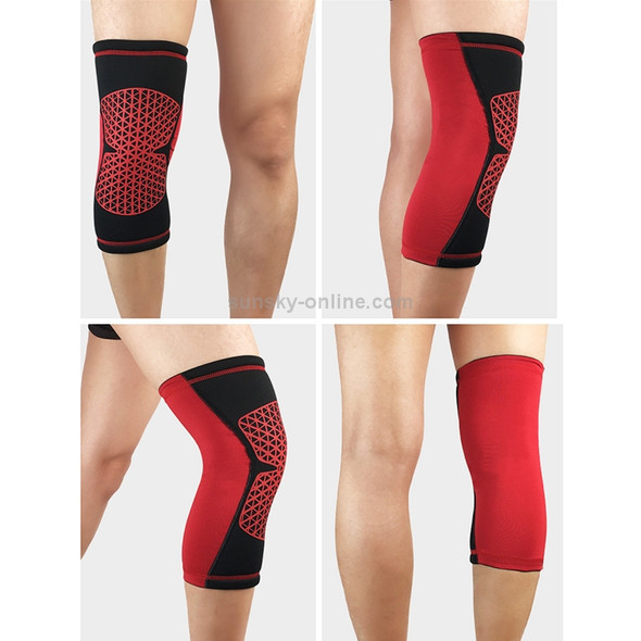 Outdoor Knee Leg Breathable Anti-collision Sports Protective Gear, Size: M(Red)