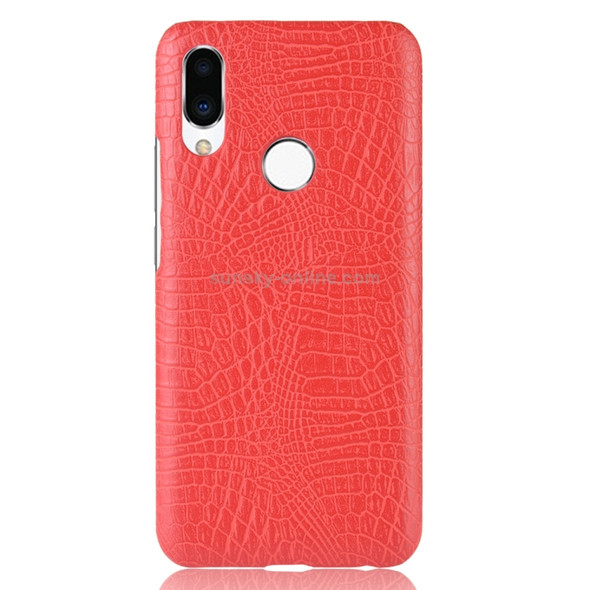 Shockproof Crocodile Texture PC + PU Case for Meizu Note 9 (Red)