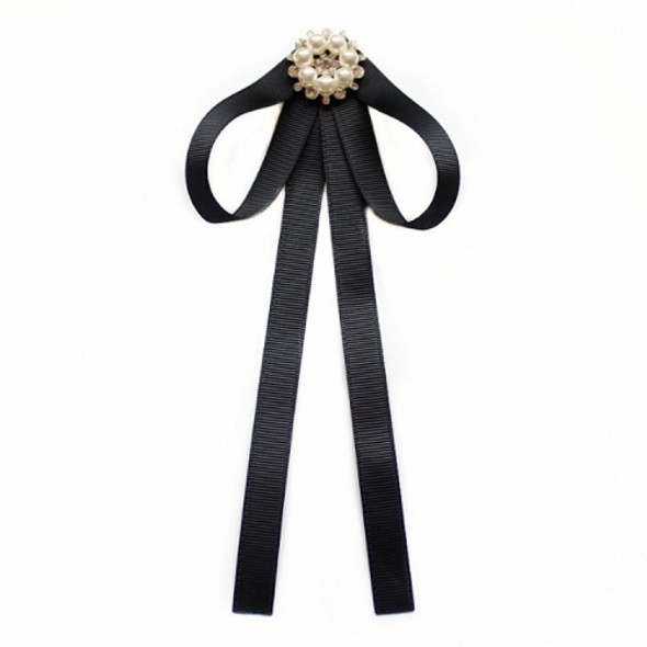 Professional Collar Black Bow Tie Shirt Accessories for Women(02 Small Flower)
