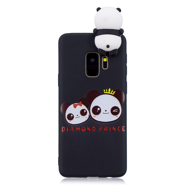 For Galaxy S9 Shockproof Cartoon TPU Protective Case(Two Pandas)