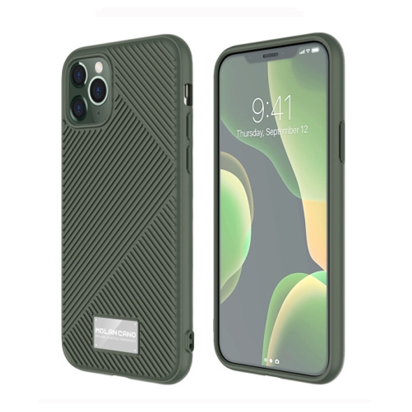 For iPhone 11 MOLANCANO JELLINE BUMPER Shockproof TPU Protective Case(Army Green)