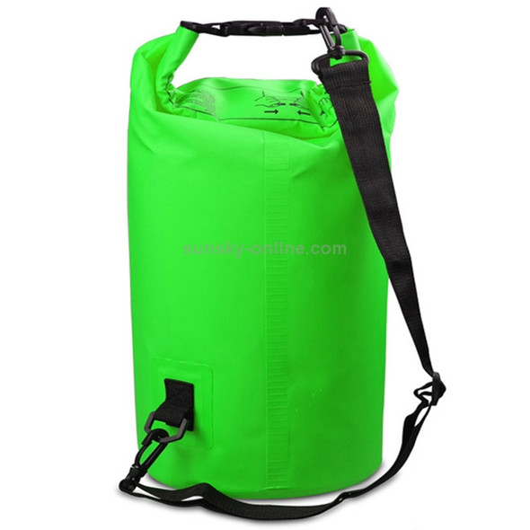 Outdoor Waterproof Single Shoulder Bag Dry Sack PVC Barrel Bag, Capacity: 3L (Green)