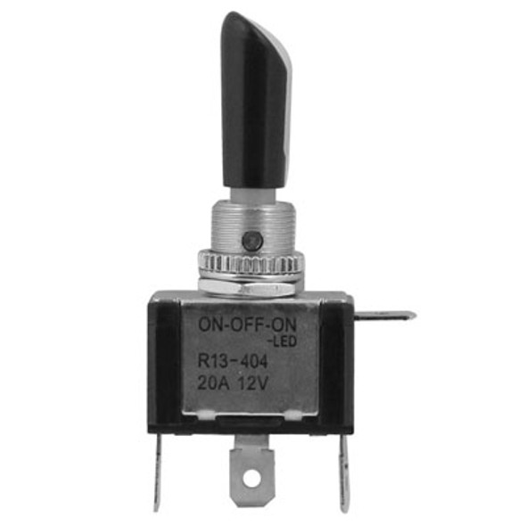 Three-pole ON-OFF-ON Toggle Switch with Blue Light, DC 12V 20A