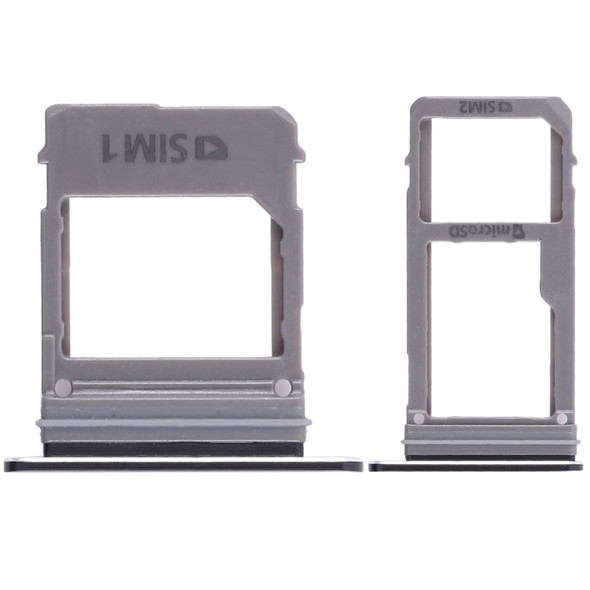 2 SIM Card Tray + Micro SD Card Tray for Galaxy A520 / A720(Black)