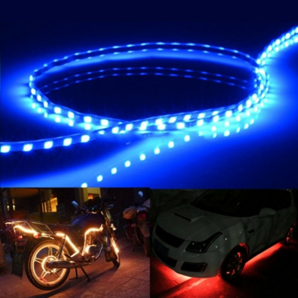 5 PCS Flow Style 45 LED 3528 SMD Waterproof Flexible Car Strip Light for Car Decoration, DC 12V, Length: 90cm(Blue Light)