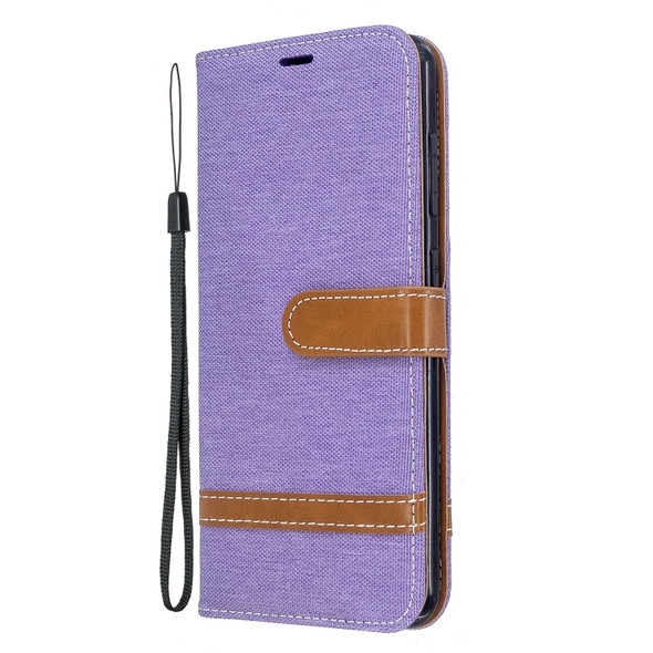 For Nokia 6.2 / 7.2 Color Matching Denim Texture Horizontal Flip PU Leather Case with Holder & Card Slots & Wallet & Lanyard(Purple)