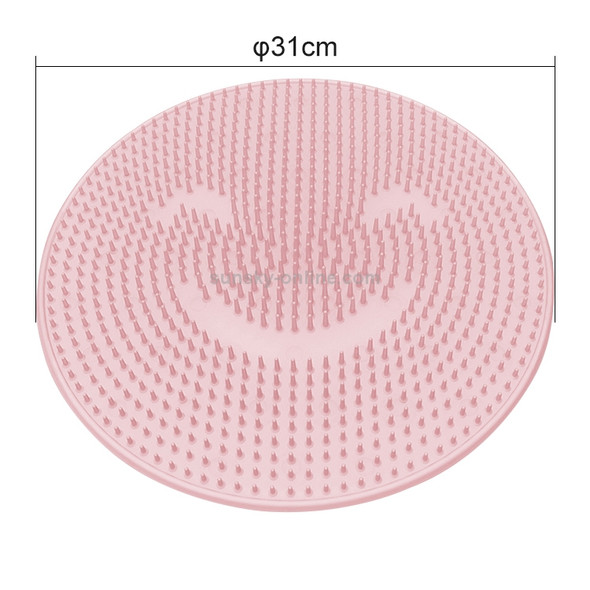 5 PCS Silicone Rubbing Pad Wall-mounted Foot Pad Multifunctional Suction Pad(Pink)