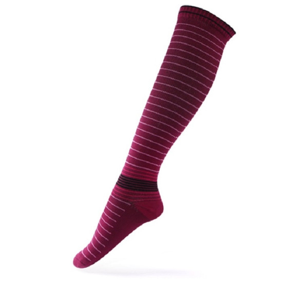 3 Pairs Outdoor Cycling Running Quick-Drying Breathable Adult Sports Socks, Size:S/M(Wine Red)