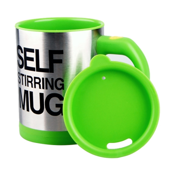 400ml Mugs Automatic Electric Self Stirring Mug Cup Coffee Milk Mixing Mug Smart Stainless Steel Juice Mix Cup Drinkware(Green)