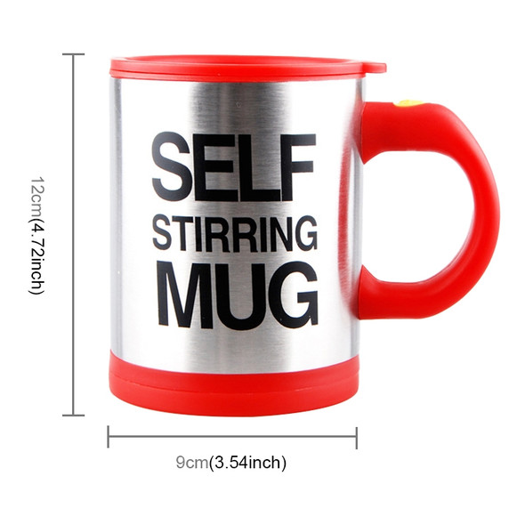 400ml Mugs Automatic Electric Self Stirring Mug Cup Coffee Milk Mixing Mug Smart Stainless Steel Juice Mix Cup Drinkware(Red)