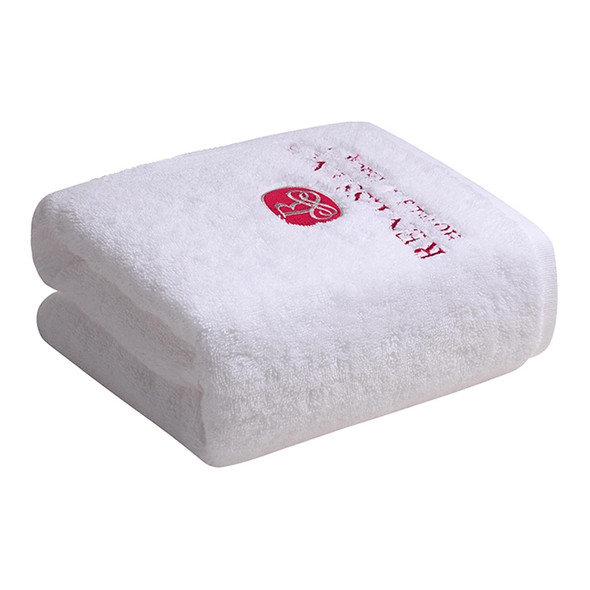 Red S Embroidery Five-Star Hotel White Cotton Super Soft Thickening to Increase Cotton Couple Super Absorbent Big Bath Towel, Size: 70*140cm