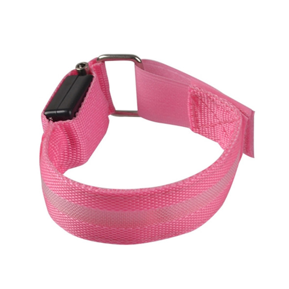 Pink Nylon Night Sports LED Light Armband Light Bracelet, Specification:USB Charging Version