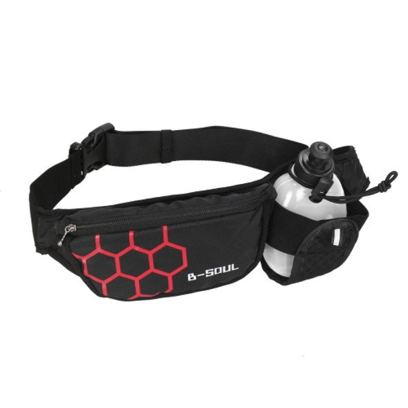 B-Soul Sports Waist Bag Kettle Bag Outdoor Fitness Waterproof Mobile Phone Bag(Red)