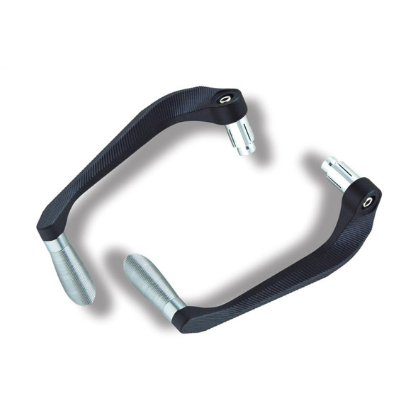 2 PCS Motorcycle Modification Accessories Striped Horn Shape Gear Brake Clutch Handbrake(Silver Grey)