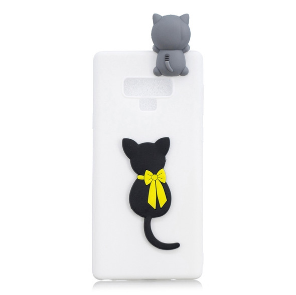 For Galaxy Note 9 3D Cartoon Pattern Shockproof TPU Protective Case(Little Black Cat)