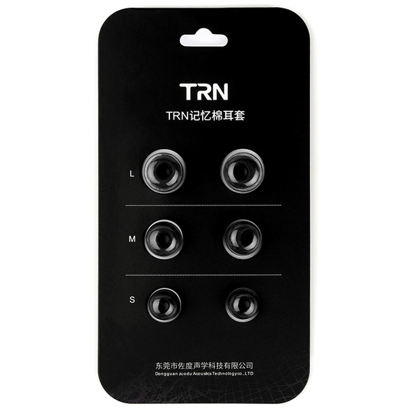 TRN Earphone Silicone Memory Foam Earplug(Black)