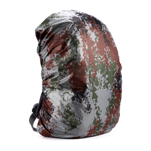 Waterproof Dustproof Backpack Rain Cover Portable Ultralight Outdoor Tools Hiking Protective Cover 70L(Digital Camouflage)