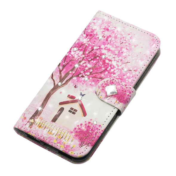 3D Diamond Encrusted Painting Pattern Coloured Drawing Horizontal Flip PU Leather Case with Holder & Card Slots & Wallet For Galaxy Note9(Tree House)