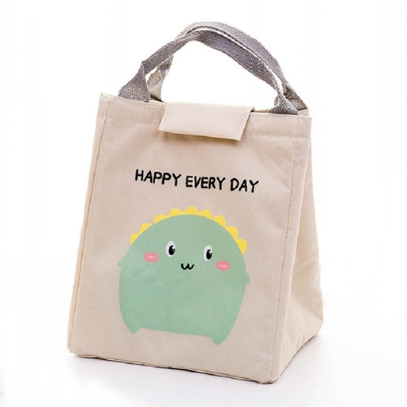 Cute Portable Animal Cat Zipper Canvas Lunch Thermal  Bag(Little Monster)