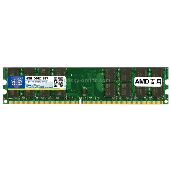 XIEDE X018 DDR2 667MHz 4GB General AMD Special Strip Memory RAM Module for Desktop PC