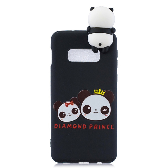 For Galaxy S10e Shockproof Cartoon TPU Protective Case(Two Pandas)