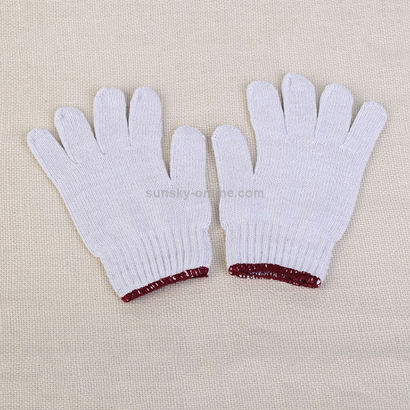 12 Pairs Labor Supplies Breathable Wear-Resistant Protection Cotton Yarn Gloves