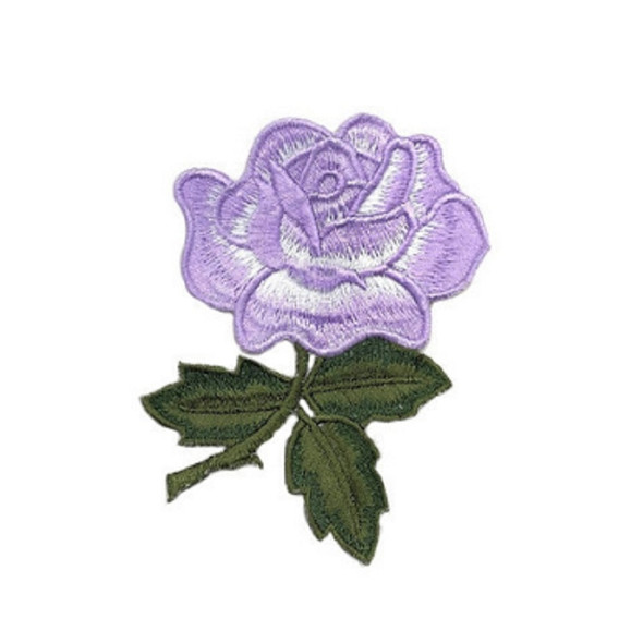 10 PCS Rose Series Embroidery Stickers DIY Dress Cheongsam Patch Stickers(Purple)