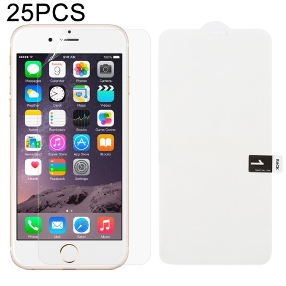 25 PCS Soft Hydrogel Film Full Cover Front Protector with Alcohol Cotton + Scratch Card for iPhone 6 / 7 / 8