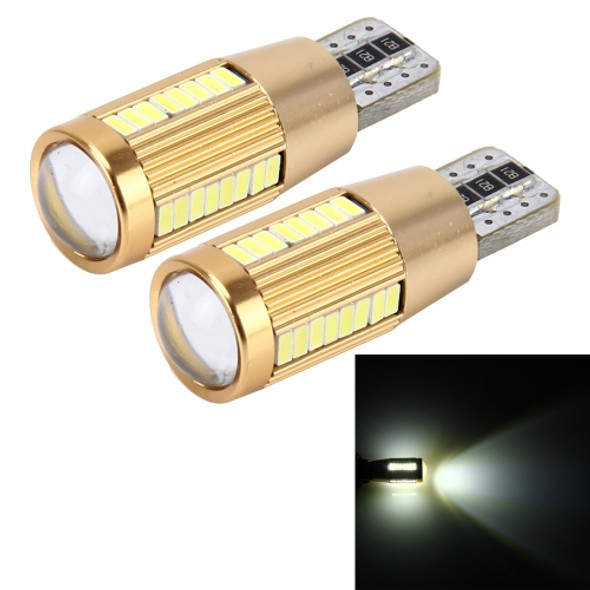 2 PCS T10 2W 180 LM 5500K Constant Current Car Clearance Light with 38 SMD-3014 Lamps, DC 12-16V(White Light)