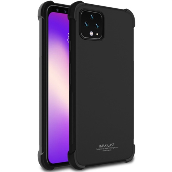 For Google Pixel 4 XL IMAK All-inclusive Shockproof Airbag TPU Case(Metallic Black)