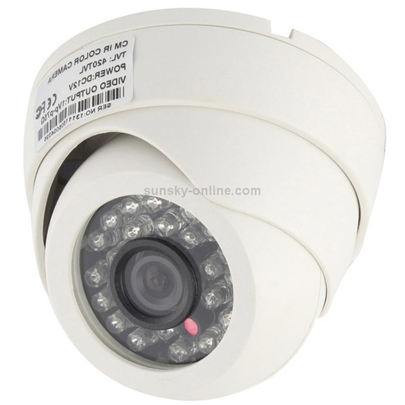 CMOS 420TVL 3.6mm Lens ABS Material Color Infrared Camera with 24 LED, IR Distance: 20m