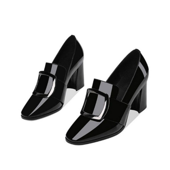 Small Shoes Thick With Single Shoes Women Shoes, Size:39(Black)