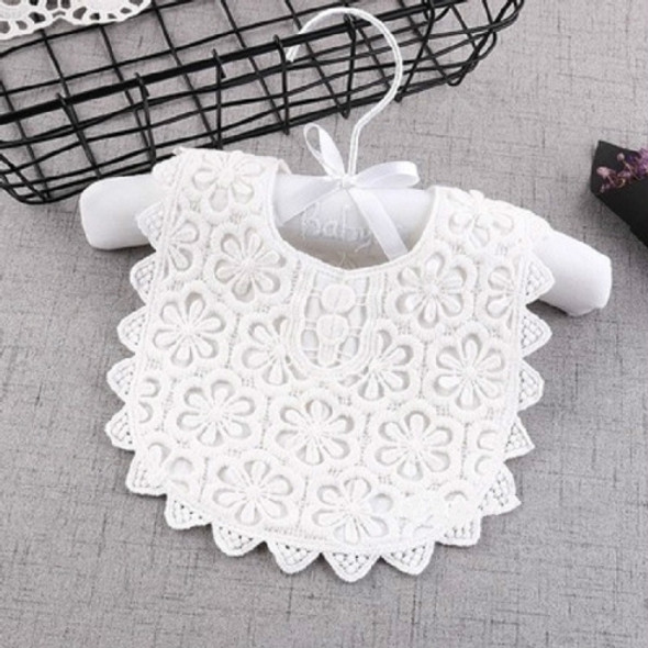 Cotton Lace Female Baby Bib Princess Bib Saliva Towel 360 Degree Rotation Child Fake Collar Decoration, Color:U-shaped White