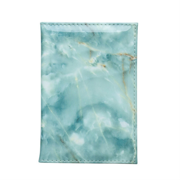 Colorful Marble Style Waterproof Passport Holder Ticket Holder(Aqua Blue)