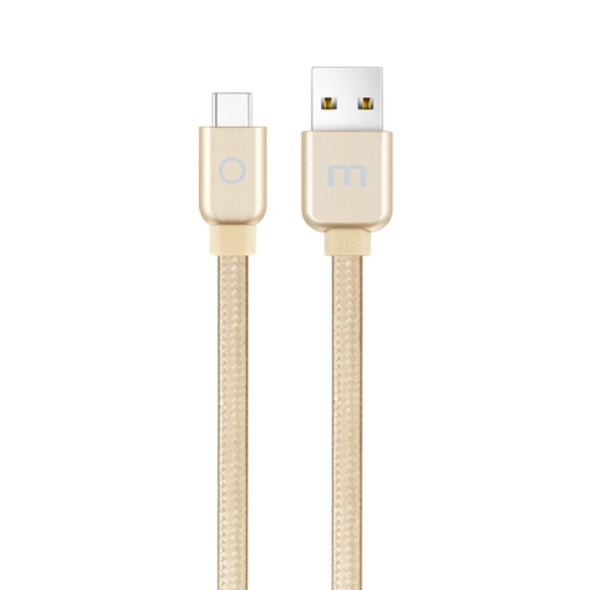 Meizu 1.2m 2A Noodle Weave Style Metal Head USB-C / Type-C  to USB 2.0 Data Sync Charging Cable(Gold)