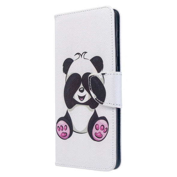 For Galaxy S20 Ultra Colored Drawing Pattern Horizontal Flip Leather Case with Holder & Card Slots & Wallet(Panda)