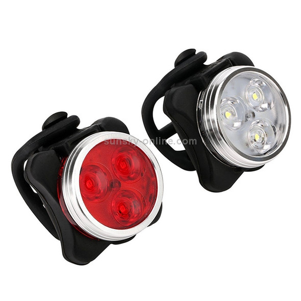 HJ-03050LM COB Lamp Bead USB Charging Four-speed Dimming Waterproof Bicycle Headlight + Taillight Set