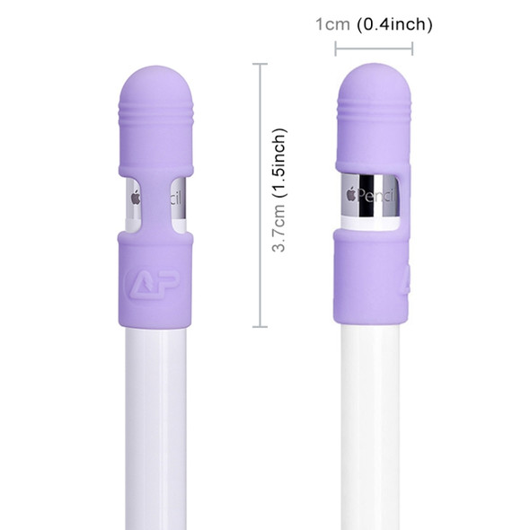 Multi-function Anti Lost Silicone Protective Cap Cover for Apple Pencil(Purple)