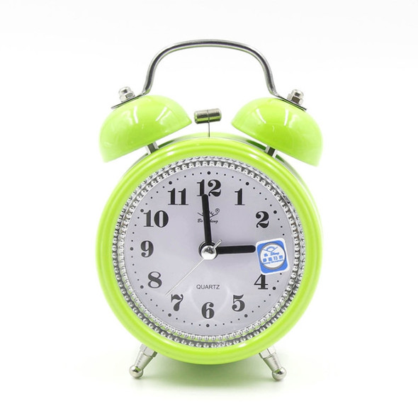 Fashion Mute Metal Alarm Clock with Night Light, Size: 12*8.5cm(Green)