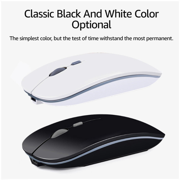 2.4Ghz Rechargeable Ergonomic Wireless Optical Mouse(Black)